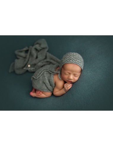Baby bonnet with blended effect in muted tones, with or without wrap (various colors)