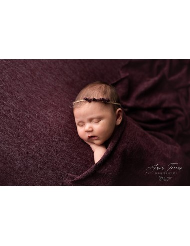 Blended wine knit bean bag fabric (with or without wrap + headband)