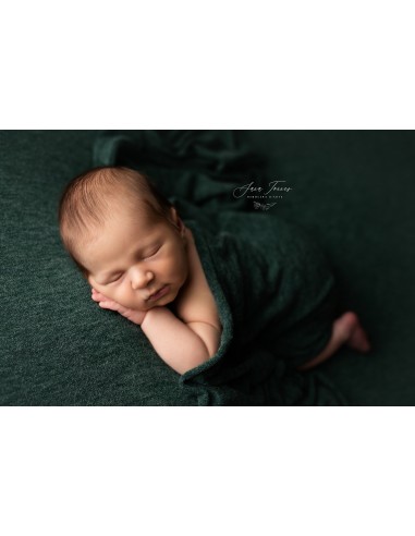 Blended forest green knit bean bag fabric (with or without wrap + headband)