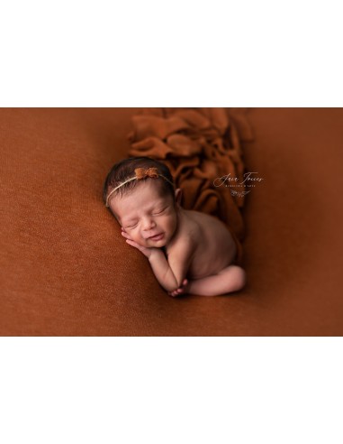 Blended terracotta knit bean bag fabric (with or without wrap + headband)
