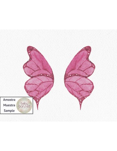 Blanket papillon rose (fond de studio tissu infroissable)