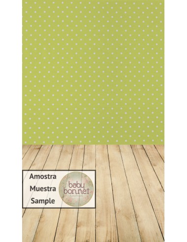 Lime polka dots (backdrop - wall and floor)
