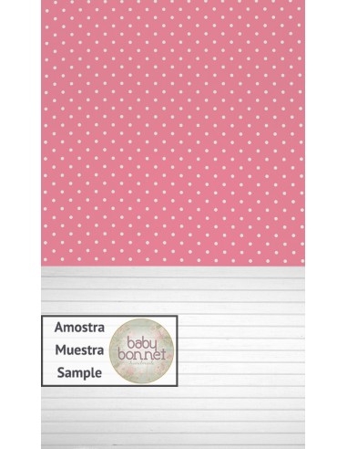 Patrón de polka dots de color rosa (fondo fotográfico - pared y suelo)