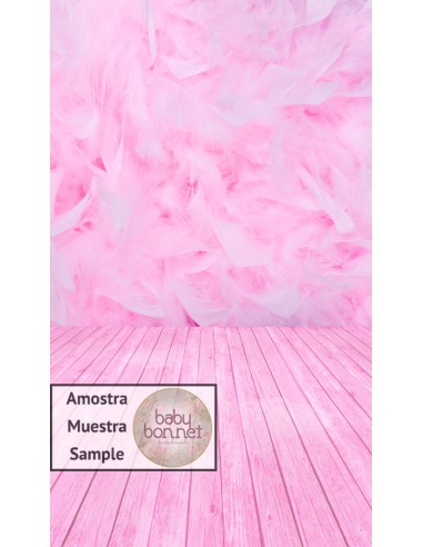 Pink feathers (backdrop - wall and floor)