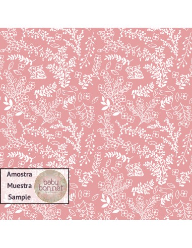 Bunnies and flowers pink pattern (backdrop)