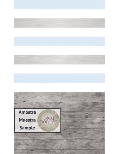 White, gray, and blue stripes pattern (backdrop - wall and floor)