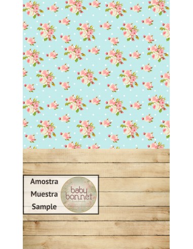 Shabby chic pattern in pink and blue tones (backdrop - wall and floor)