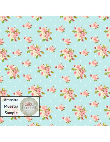 Shabby chic pattern in pink and blue tones (backdrop)
