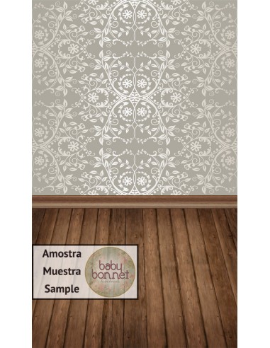 Silver damask pattern (backdrop - wall and floor)