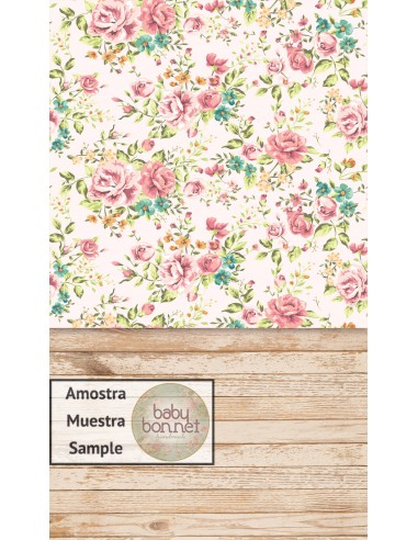 Vintage floral wallpaper (backdrop - wall and floor)