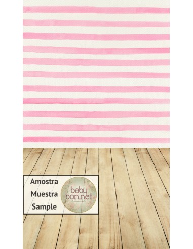 Pink watercolor stripes (backdrop - wall and floor)