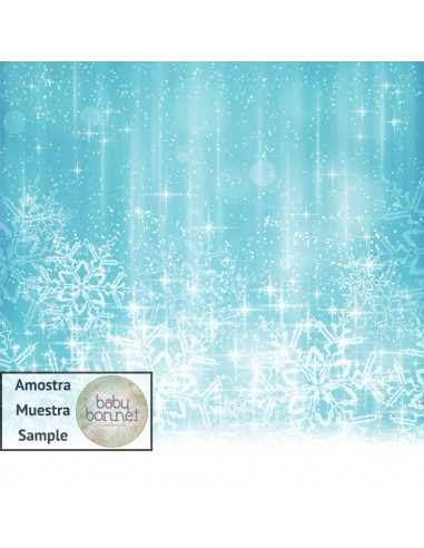 Turquoise background with snowflakes (backdrop)