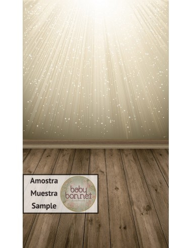 Focus light with glitters (backdrop - wall and floor)