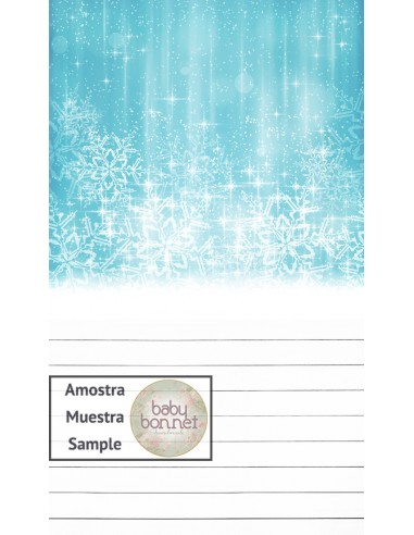 Turquoise background with snowflakes (backdrop - wall and floor)