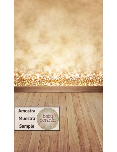 Golden blurred glitters (backdrop - wall and floor)