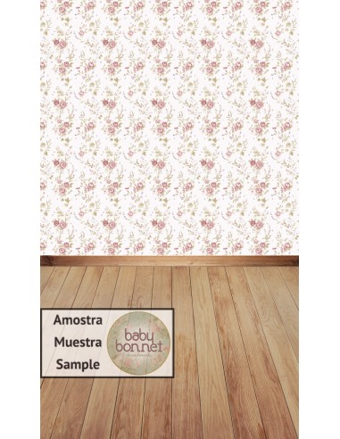 Delicate flowers pattern (backdrop - wall and floor)