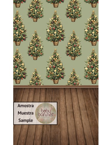 Christmas trees pattern (backdrop - wall and floor)