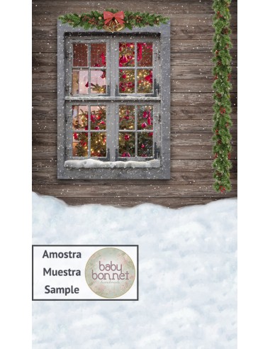 Window with Christmas atmosphere (backdrop - wall and floor)