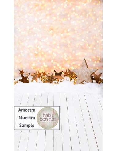 Golden shine and Christmas wooden decoration (backdrop - wall and floor)