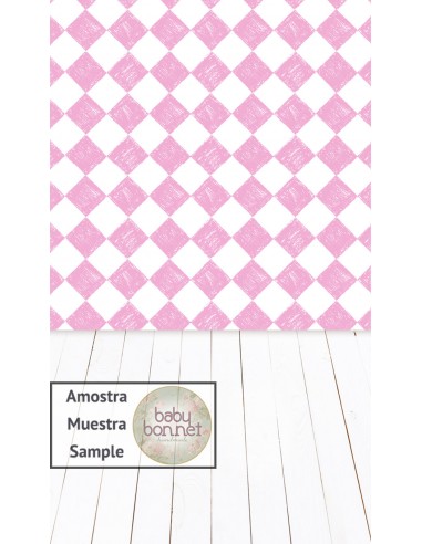 Pink diamond pattern (backdrop - wall and floor)