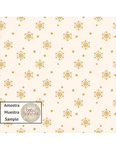 Pattern of golden snowflakes (backdrop)