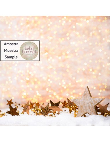 Brilho dourado e decoração de Natal em madeira (fundo fotográfico)