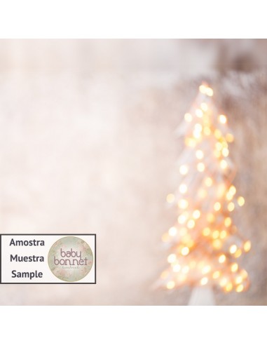Light-toned background with blurred Christmas tree (backdrop)