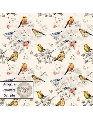 Birds vintage pattern (backdrop)